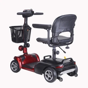Lightweight outdoor 4 wheel 24V/12Ah lead-acid battery elderly electric handicapped scooter