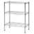Import Living Room 5 Tiers Adjustable Chrome Wire Shelf Customized Height Black Storage Shelves Metal Shelving from China