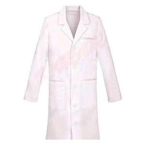 Long Sleeve White Lab Coat Doctor Nurse Uniform For Hospital Use