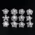 Import Lot 12 pcs Clear Rhinestone Crystal and Pearl Flower Brooches Pins Set DIY Wedding Bouquet Broaches from China