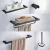 Import Low Price 304 Stainless Steel Black Bathroom Accessories Set And Hotel Luxury Bathroom Accessories from China
