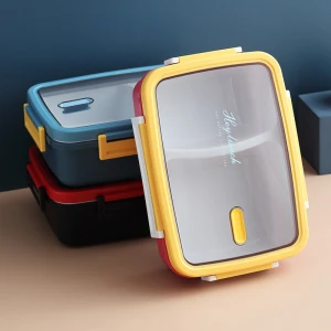 Lunch Box Adult Lunch Box Eco Friendly BPA Free Leak Proof Adult Tiffin Lunchbox School Children Bento Lunch Box For Kids