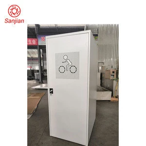 Luoyang Sanjian supplier good service colorful outdoor waterproof iron bike locker steel metal bicycle storage cabinet