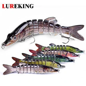 Lureking DF8 3D Hard Body 8 Segments Lure,  Supplier Pike Fishing Lures Wobblers 21g 125mm 4.9&quot;