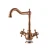 Import Luxury golden brass basin sink mixer tap single handle hole kitchen bronze faucet from China