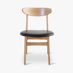 Luxury Modern Minimalist Hotel Home Furniture PU Leather Upholstered Wooden Dining Room Chairs Without Arms