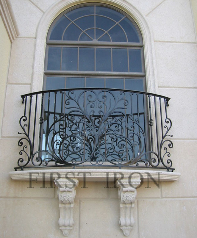 Buy Luxury Outdoor Wrought Iron Balcony Grill Railings Design from ...