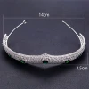 Luxury Wedding Bridal Bridesmaid Retro tiara crown Cubic Zirconia emerald for women headwear wholesale