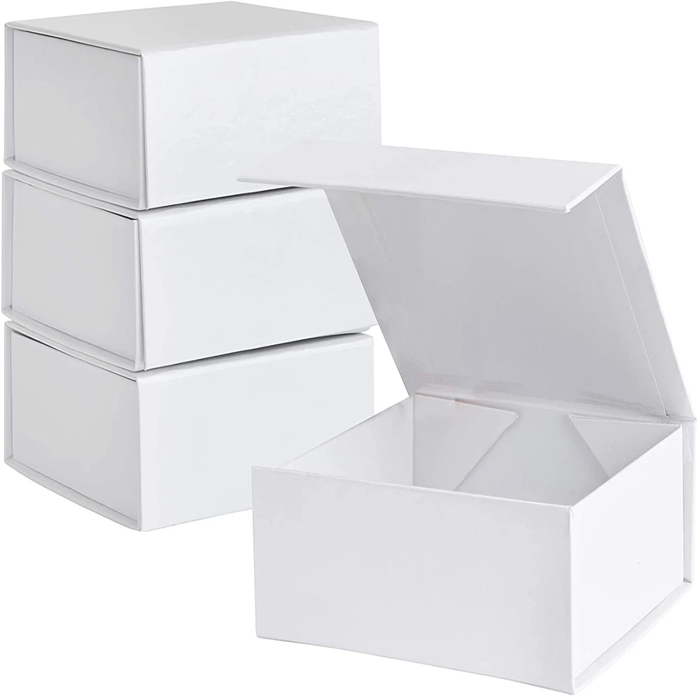 Luxury white magnetic foldable packaging custom printed recycled cardboard  shoe box with logo custom shoe boxes