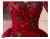 Import Luxury Wine Red Long Flare Sleeve V-Neck Beautiful 3D Flower Appliques Wedding Evening Party Dress from China