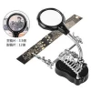 Magnifying glasses 16126A 12X 3rd Helping Hand Clip Clamp LED Soldering Iron Stand Magnifier Welding Rework Repair Holder T