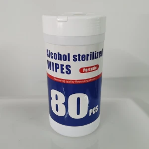 Manufacture Anti Bacterial Sterilized Disposable Wet Tissue Bottle Barrel Desinfecting Alcohol Wet Wipes Pads in Tub