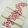 Manufacture red embroidery swirl design mexican party table runner for sale