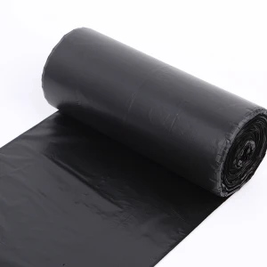 Manufacturer Supply Custom Printed Plastic Rubbish Bags Black Garbage Bag