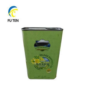 Manufacturer Wholesale 1L Olive Oil Tin Cans Edible Cooking Oil Can