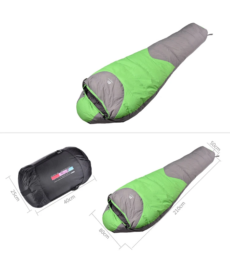 Manufacturers wholesale waterproof winter outdoor warm sleeping bag thickened camping down portable sleeping bag