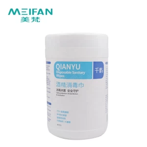 MEIFAN OEM & ODM Manufacturer cotton non-woven fabric 70% 75% cleaning wet wipes with good price