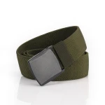Mens Military Tactical Web Belt, Nylon Canvas Webbing Plastic Buckle Belt