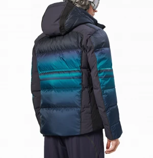 Mens Nylon Waterproof Winter Gradient Color Mountainskin Pleece Jackets Ski Jacket For Mens