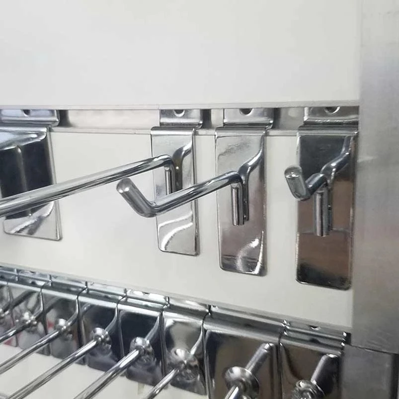 metal chrome supermarket display accessories panel hook