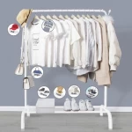Metal Garment Clothing Stand Retail Garment Rack With Shelves