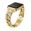 Metal Watch Strap Luxury Chain Bracelet Diamond Bracelet For Apple Watch Band 40mm 44mm