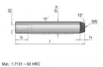 MEUSBURGER STANDARD guide bolt for ball guiding unit guide pillar without collar