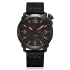Mexda brand pvd black plating 316l stainless steel case squartz  movement sapphire glass vintage casual watches for men