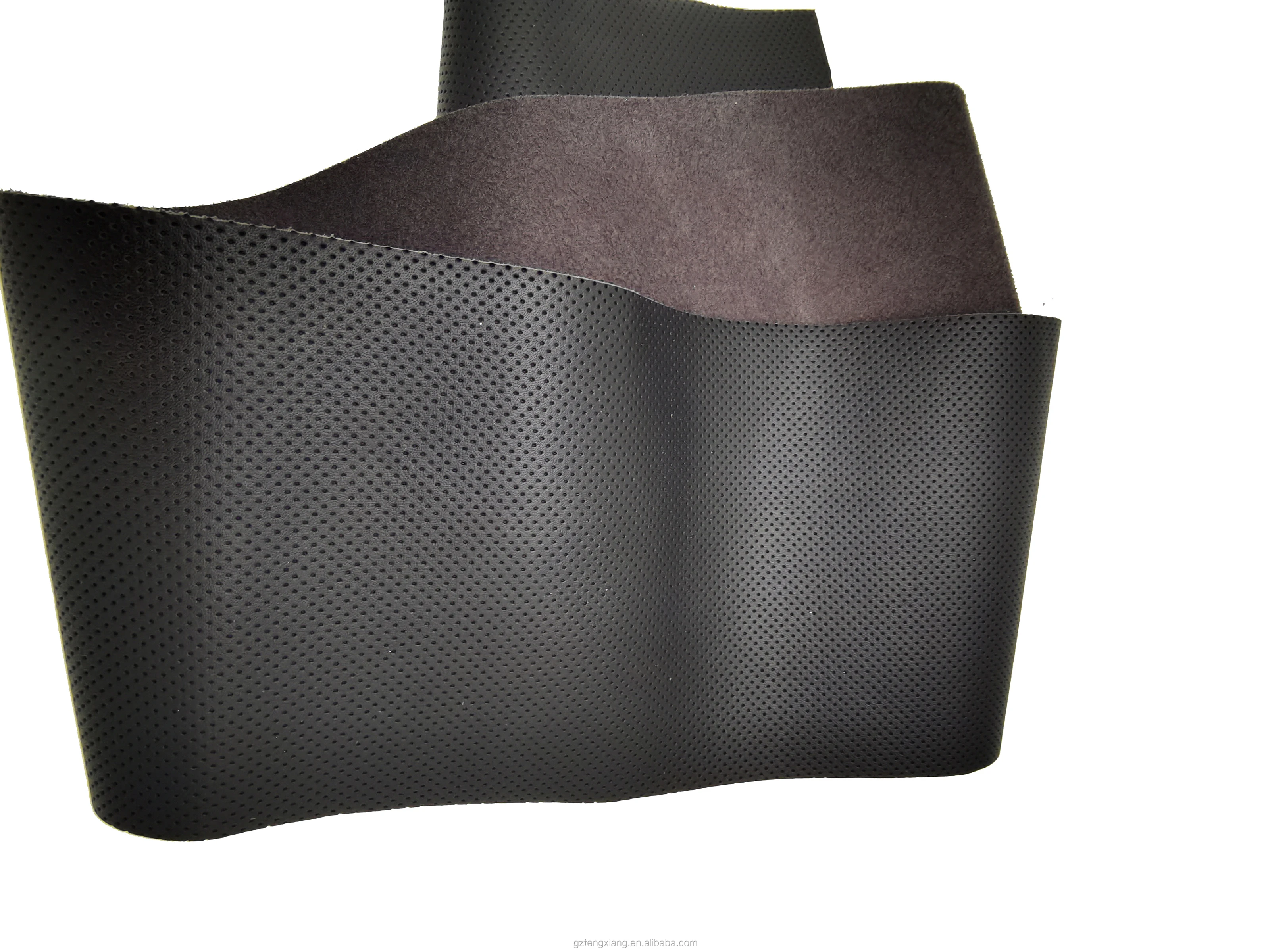 Microfiber fabric with perforation top quality microfiber leather  for Car steering wheel auto microfiber leather
