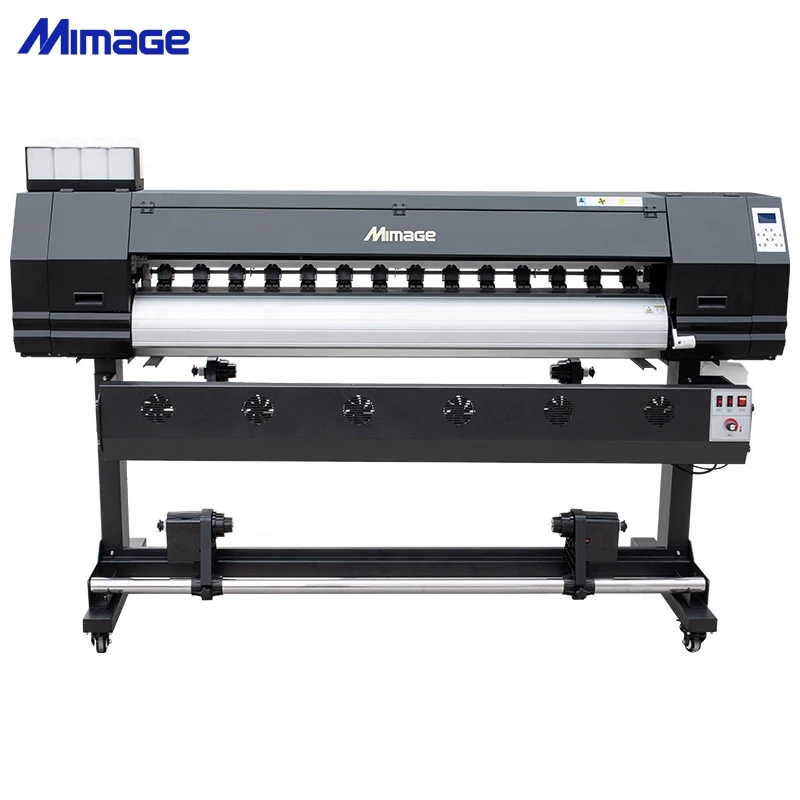 Mimage factory 1.6m/1.8m larger format tarpaulin printer/vinyls printing machine with double xp600/dx11 heads