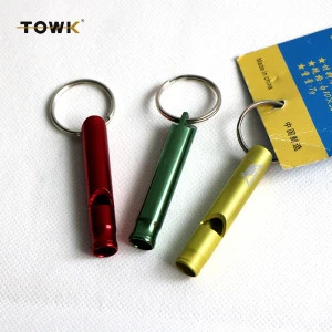 Mini colorful metal survival referee emergency whistle