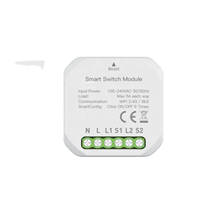 mini smart custom 10a hidden wifi ble relay home circuit  breaker panel light switch