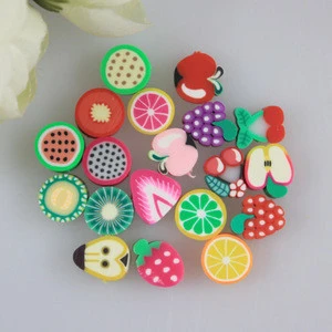 Mix Color Resin Fruit Shape Pad Beads Flatback Gumball Beads for Kid Toys Necklace Jewellery DIY