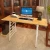 Import Modern design computer desk home office use metal frame laptop table with removable splice board from China