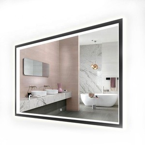 Modern Design Hotel Waterproof Electric Smart Fancy Wall Mirror High Class Vanity Bath Mirror with LED Lights
