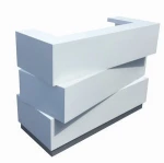 Modern Design Office Reception Desk Wood Reception Counter & White Stone Welcome Table Of  Hotel Recetion Front Desk For Sale