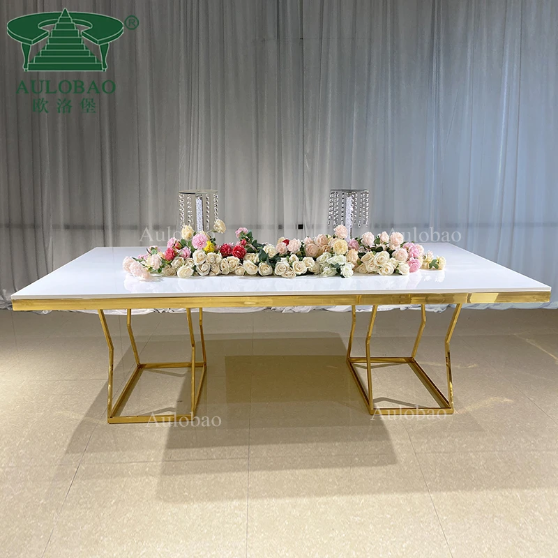 modern design stainless steel base MDF top dinning table set with 8 chairs