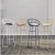 Import Modern high quality  iron art  stool casual  metal bar chair pink high  chairs dining chair upholstered from China