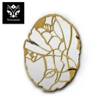 Modern luxury decorative mirror for living room round brass frame circle mirror handcrafted art decor wall mirror