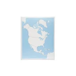 Montessori Teaching Aids geography toys Geography Toys North America Control Map Unlabeled