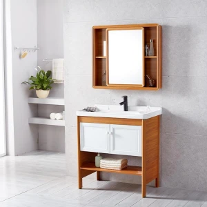 Most Popular Fashion Bathroom Cabinet Modern Floor Mounted Aluminum Bathroom Vanity