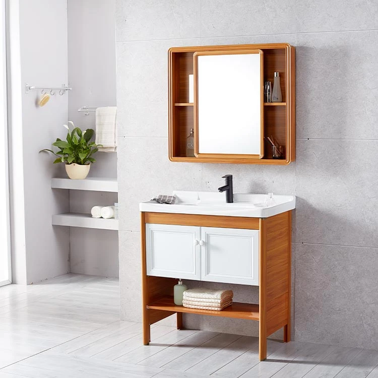 Most Popular Fashion Bathroom Cabinet Modern Floor Mounted Aluminum Bathroom Vanity