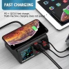 Most Popular Products 100W 8 usb ports PD 3.0 QC 3.0 Fast Mobile Phone Charger Wireless Chargers with Digital Display