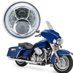 Motorcycle lighting system 7 round drl headlamp projector headlight motorcycle for harley for yamaha headlight