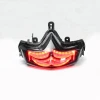 Motorcycle rear light for retrofit HID Bi xenon and LED lamps with fish-eye projector lens for YMH SMAX