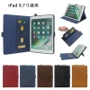 multi functional solid color double kickstand brown black pu tablet cover with card holder for ipad air 2 pro 9.7&quot; case BIA608