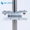 Multi-positon panel support double sided clamp for hanging glass shelves rod display kits