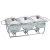 Import Multi-style and multi-standard 1.5L glass food warm buffet stove luxury 3connections chafing dish from China