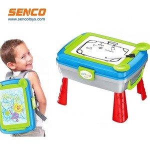 Multifunction 4 in 1 schoolbag kids play writing toy drawing toys educational drawing board