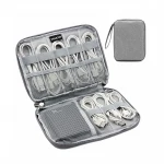 Multifunctional mesh pocket charger line wallet storage bag travel cable organizer bag/